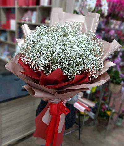 Букет цветов из: Гипсофила в Посёлок Гжельского кирпичного завода