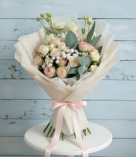 Букет цветов из:  Розы и Лизиантусы в Посёлок Гжельского кирпичного завода