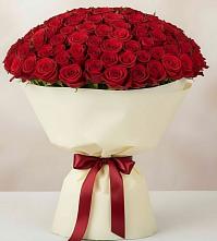 Букет 101 Красная роза Милано в Посёлок Гжельского кирпичного завода