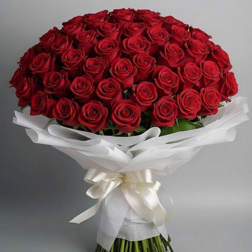 Букет 101 Красная роза Блэк Мэджик в Посёлок Гжельского кирпичного завода