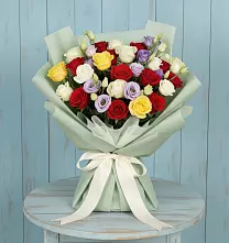 Букет цветов из:  Розы в Посёлок Гжельского кирпичного завода