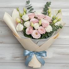 Букет цветов из:  Лизиантусы в Посёлок Гжельского кирпичного завода