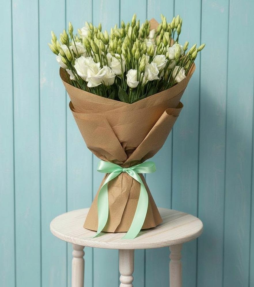 Букет цветов из: Лизиантусы в Посёлок Гжельского кирпичного завода