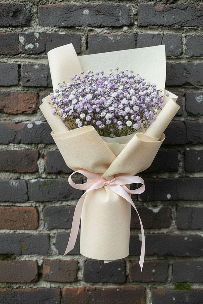 Букет цветов из: Гипсофила в Посёлок Гжельского кирпичного завода