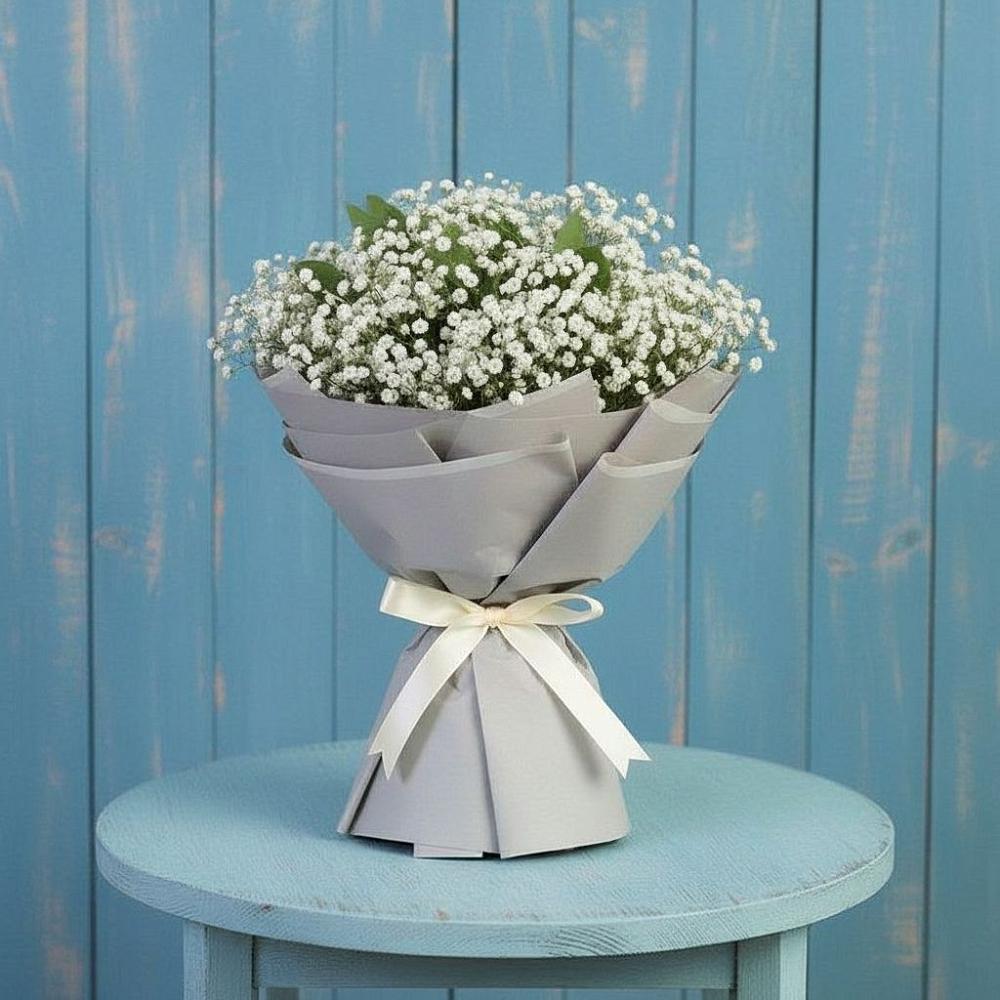 Букет цветов из: Гипсофила в Посёлок Гжельского кирпичного завода