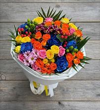 Букет цветов из:  Розы и Хризантемы в Посёлок Гжельского кирпичного завода