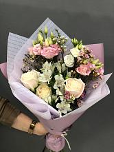 Букет цветов из:  Альстромерии, Розы и Лизиантусы #REPLACE_PRED# Посёлок Гжельского кирпичного завода