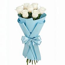 Букет 7 белых роз Проуд #REPLACE_PRED# Посёлок Гжельского кирпичного завода