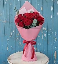 Букет цветов из:  Розы в Посёлок Гжельского кирпичного завода