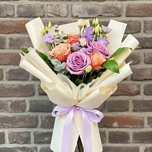 Букет цветов из:  Лизиантусы и Розы #REPLACE_PRED# Посёлок Гжельского кирпичного завода