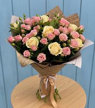 Букет цветов из:  Розы в Посёлок Гжельского кирпичного завода