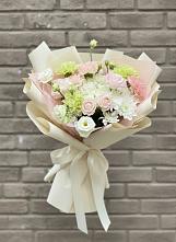 Букет цветов из:  Гвоздики, Розы, Лизиантусы и Хризантемы #REPLACE_PRED# Посёлок Гжельского кирпичного завода