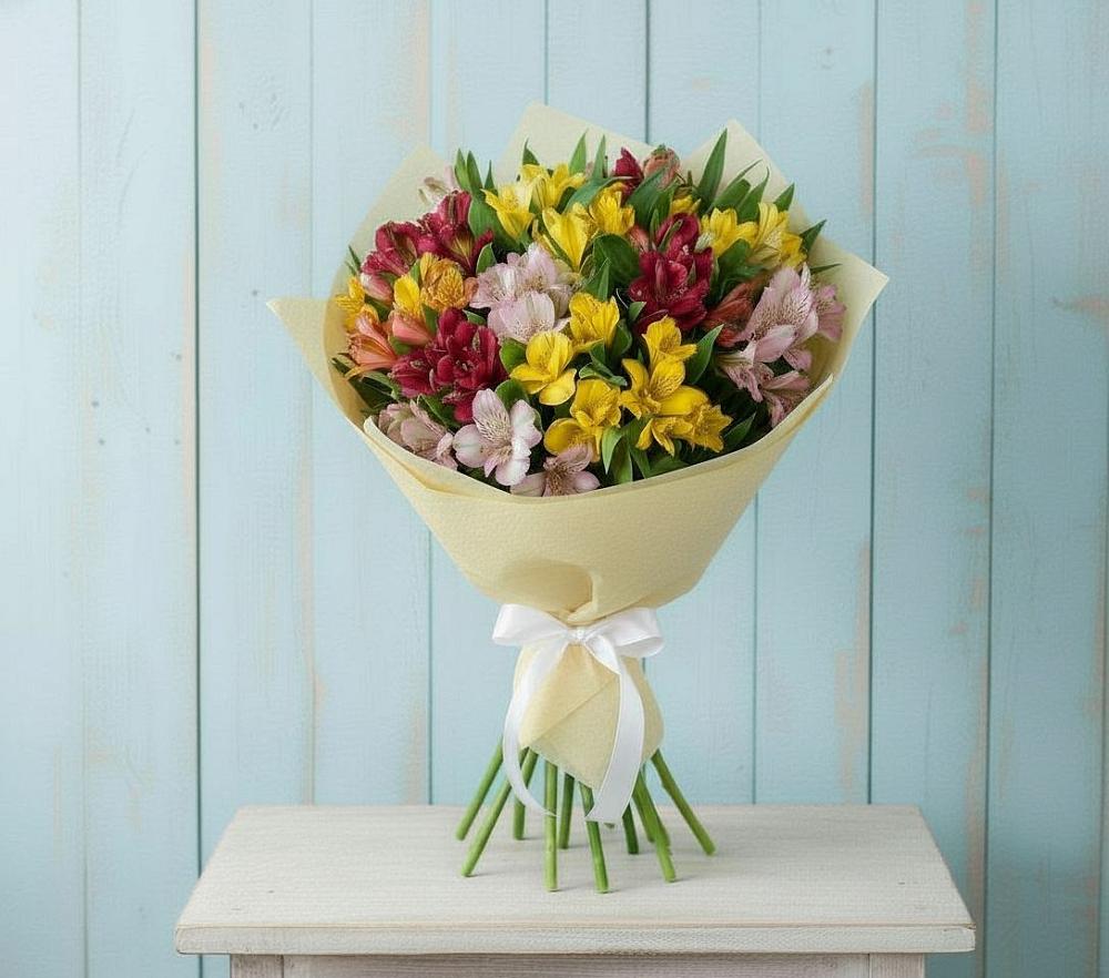 Букет цветов из: Альстромерии в Посёлок Гжельского кирпичного завода