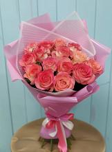Букет 15 Розовых роз Равель в Посёлок Гжельского кирпичного завода