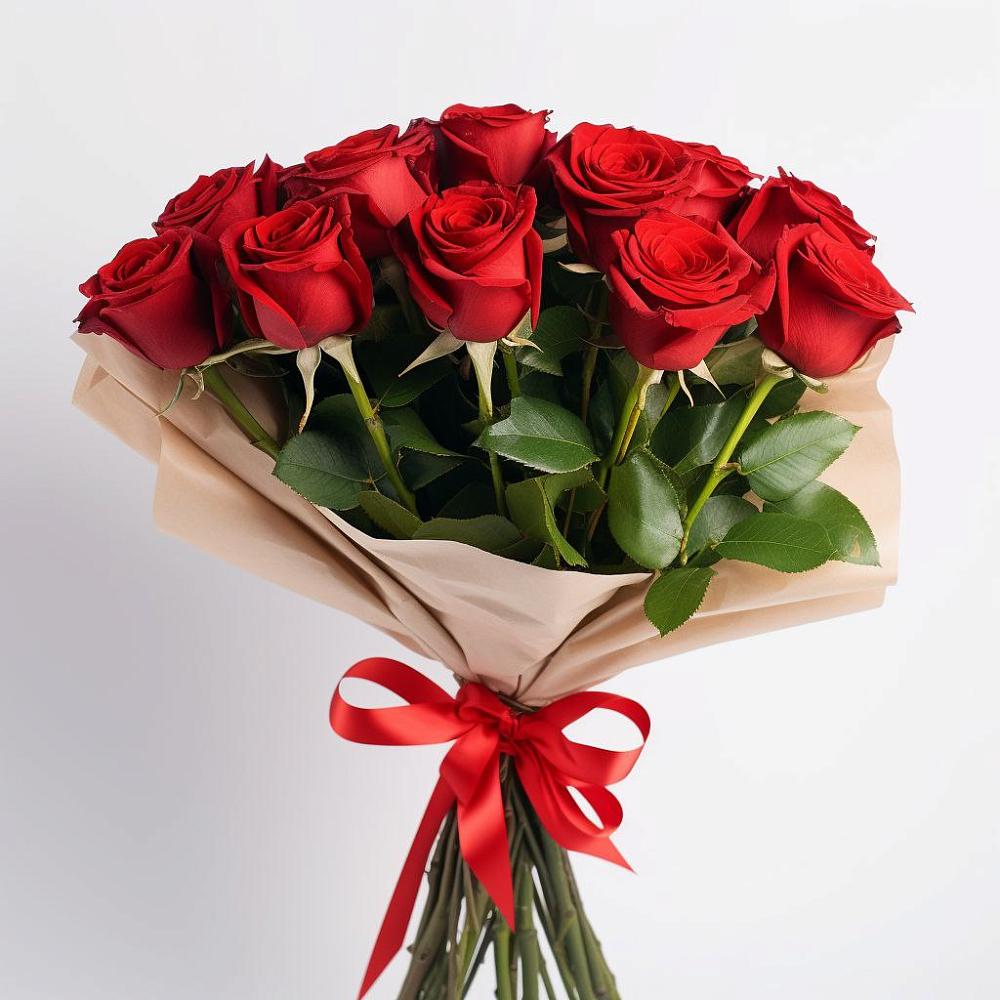 Букет 11 Красных роз Эдлесс Лав в Посёлок Гжельского кирпичного завода