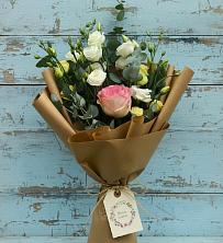 Букет цветов из:  Розы и Лизиантусы в Посёлок Гжельского кирпичного завода