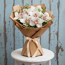 Букет цветов из:  Орхидеи и Розы в Посёлок Гжельского кирпичного завода